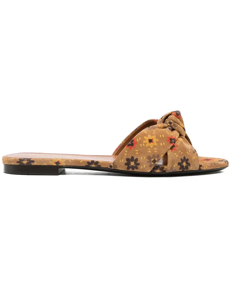 Saint Laurent Bianca Pantoletten - Braun Braun