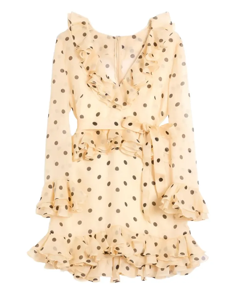Valentino Garavani Organza-Minikleid mit Polka Dots - Nude Nude