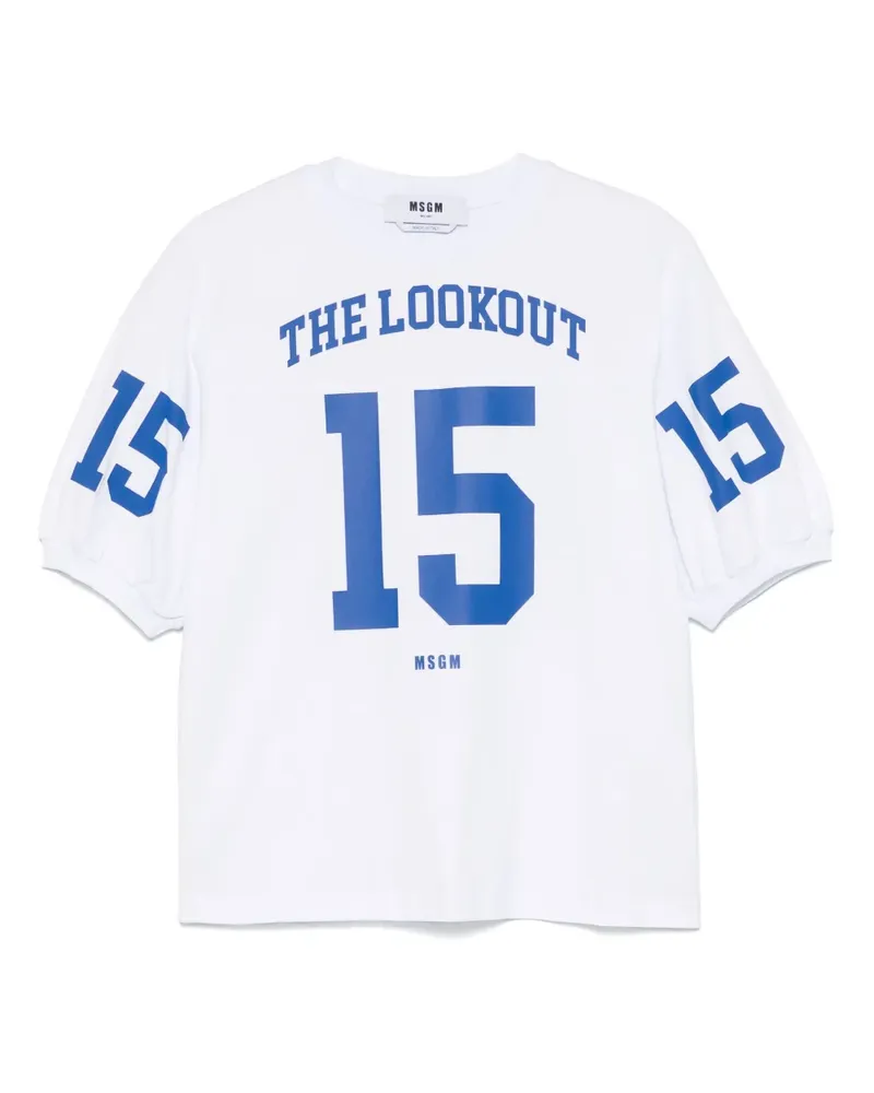 MSGM T-Shirt mit Print - Weiß Weiß