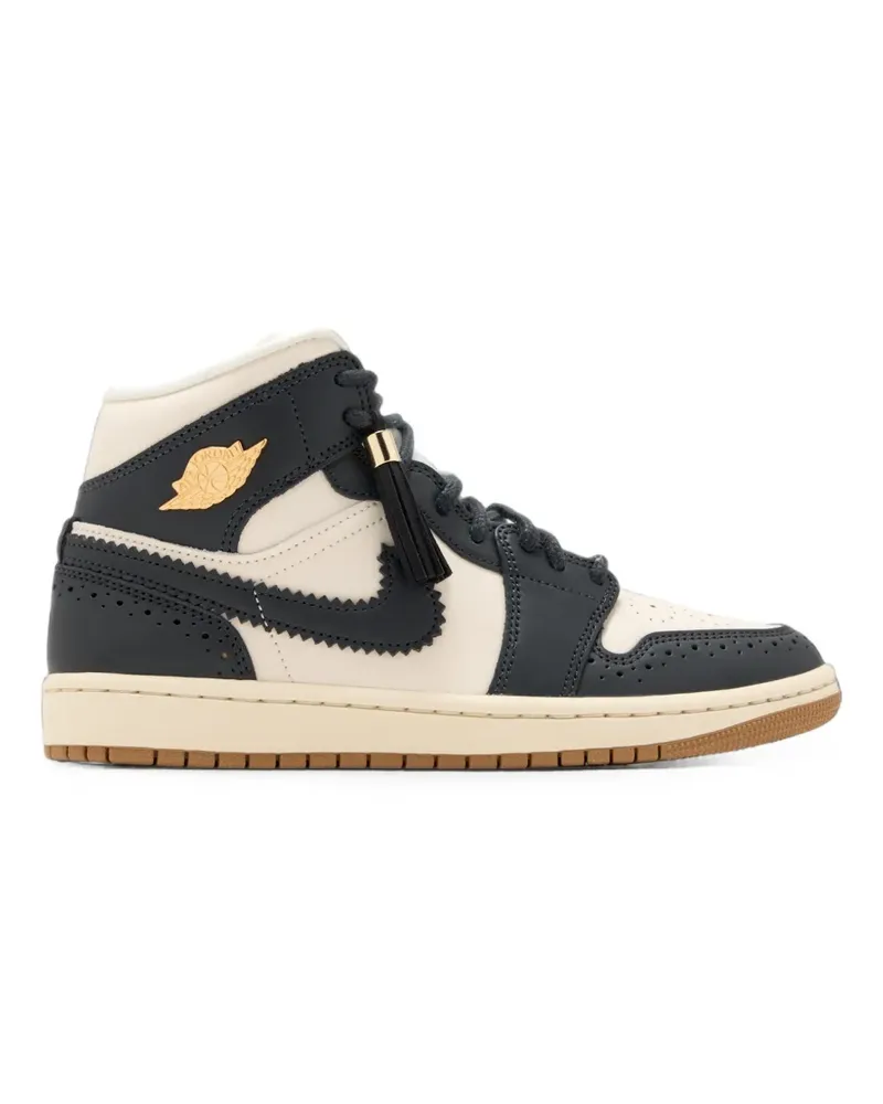 Jordan Air  1 Mid Sneakers - Schwarz Schwarz