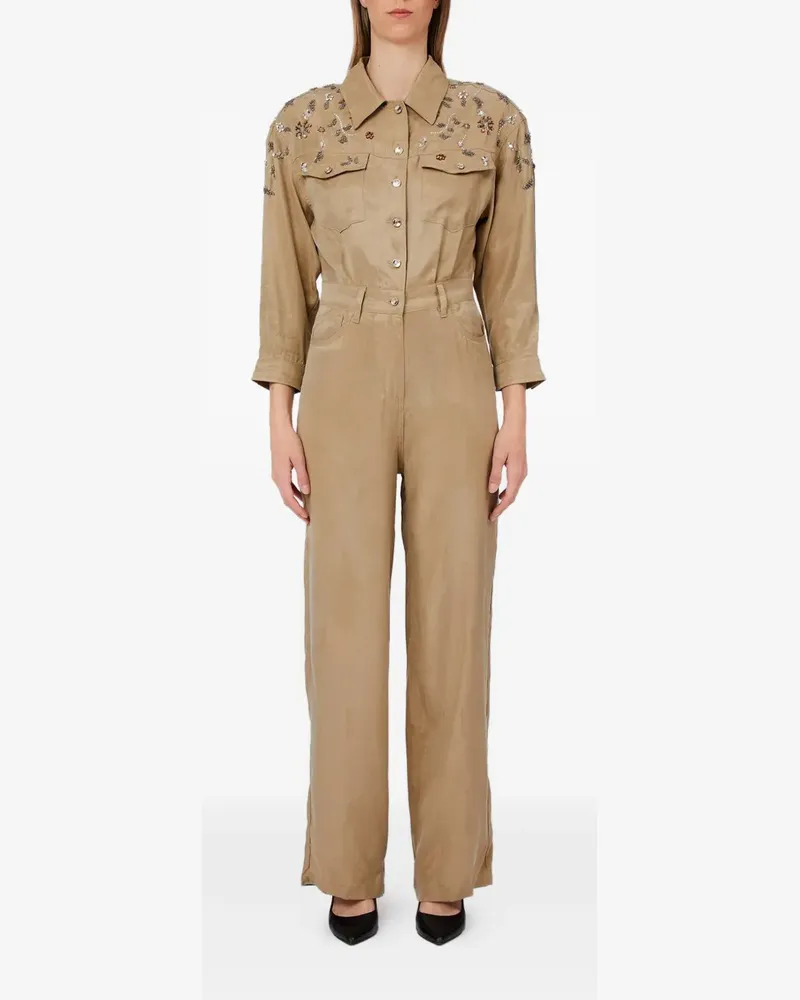 Liu Jo embellished jumpsuit - Nude Nude