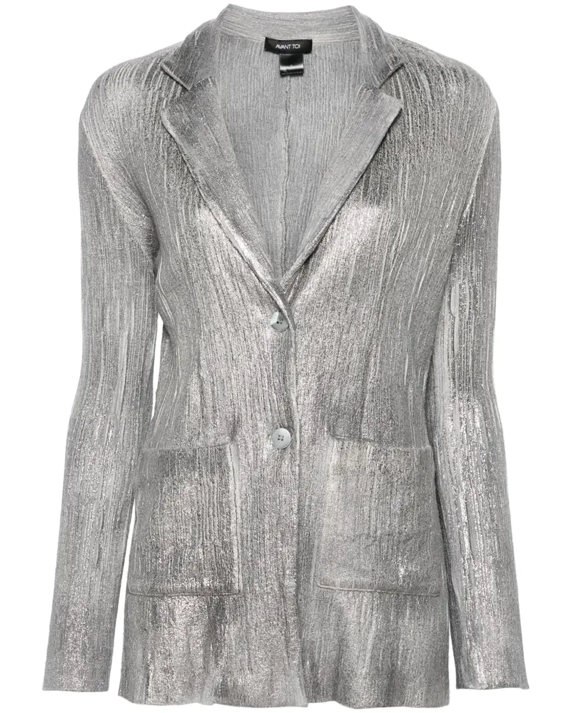 Avant Toi Plissierter Blazer - Grau Grau