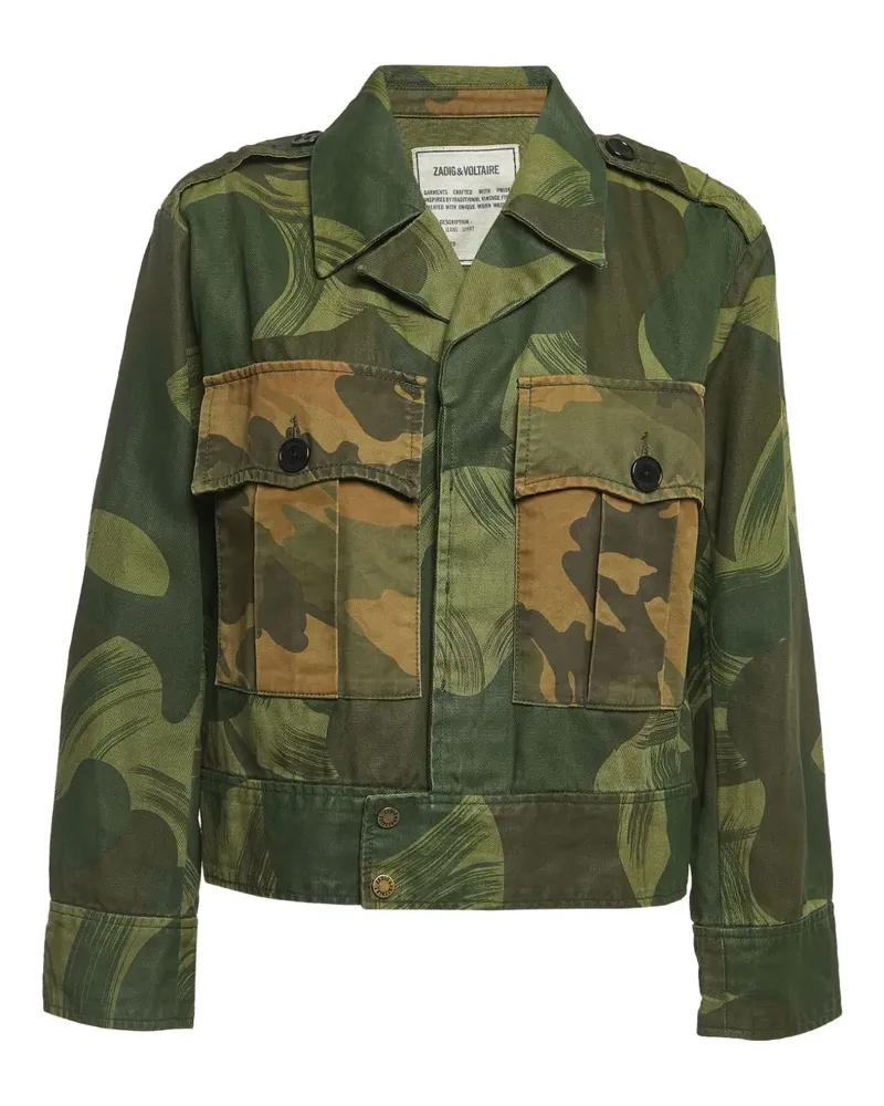 Zadig & Voltaire Jacke mit Camouflage-Print - Grün Grün