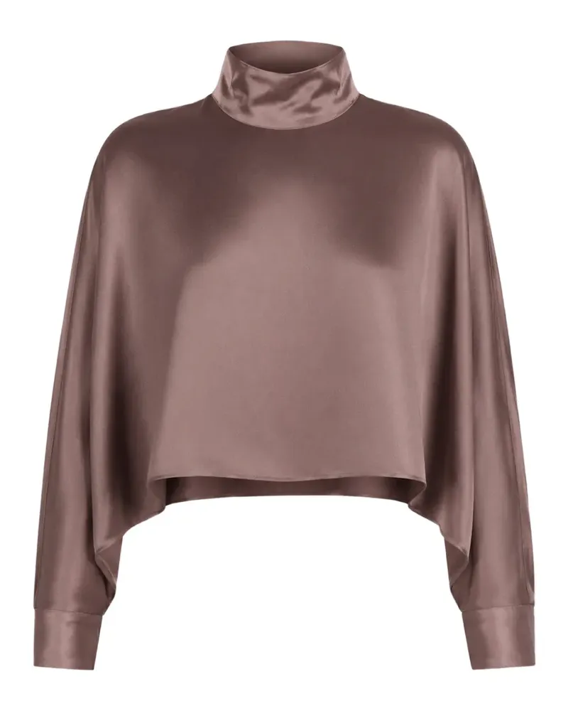 LAPOINTE high-neck satin blouse - Braun Braun