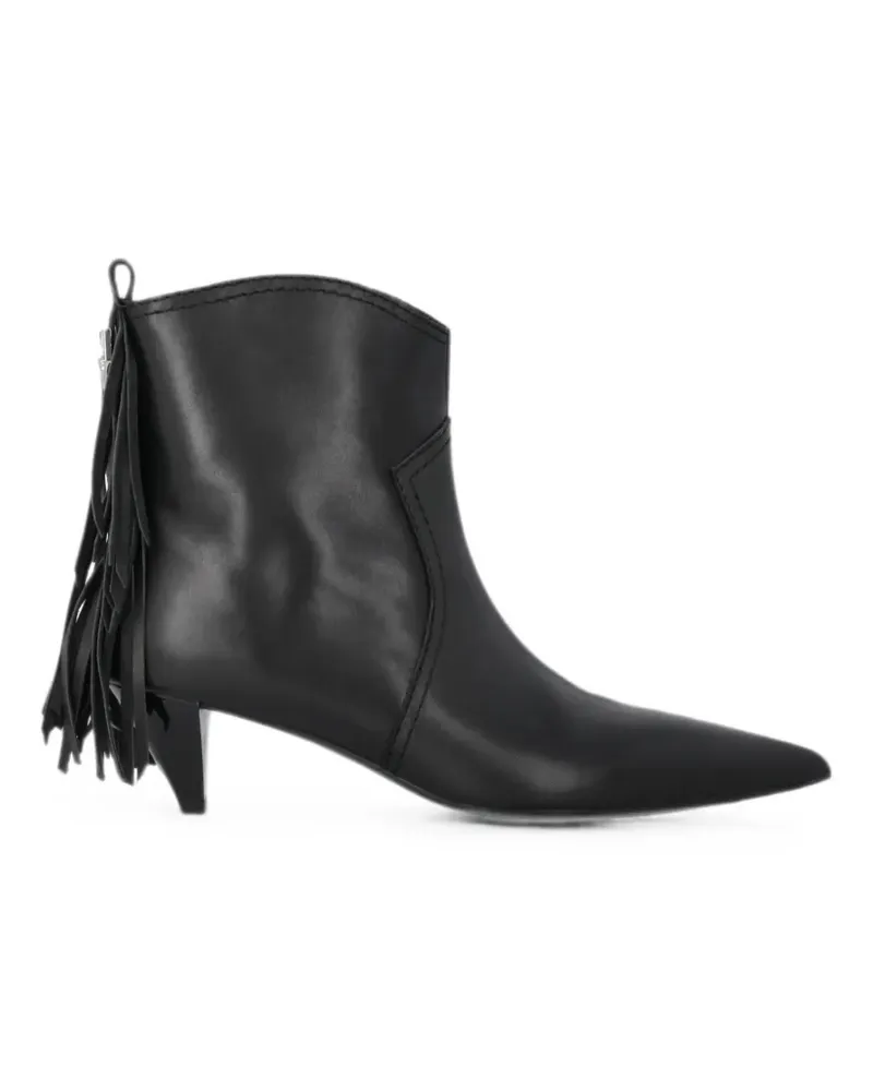 Pinko Spitze Stiefel mit Fransen - Schwarz Schwarz