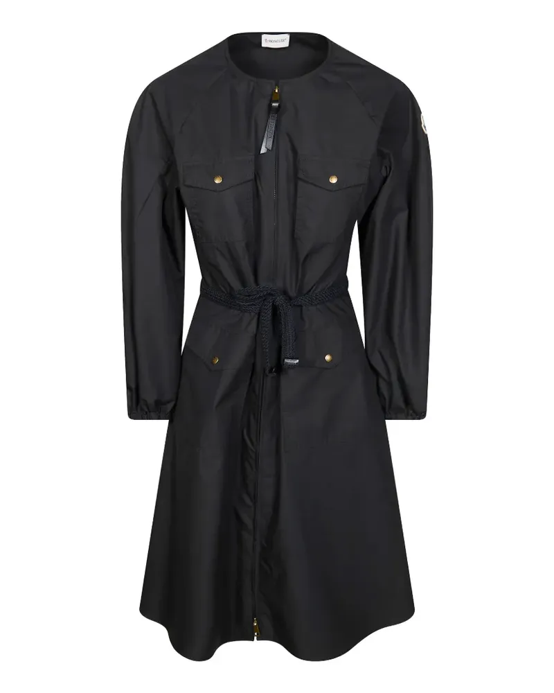 Moncler rope-belt midi dress - Schwarz Schwarz
