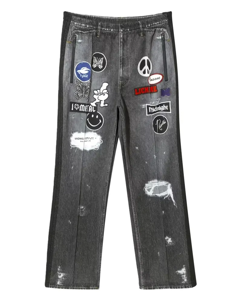 NEEDLES Joggingjeans mit Patch-Detail - Schwarz Schwarz