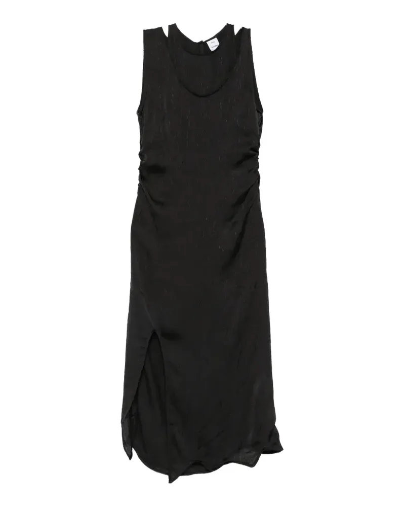 Won Hundred Bila ruched midi dress - Schwarz Schwarz