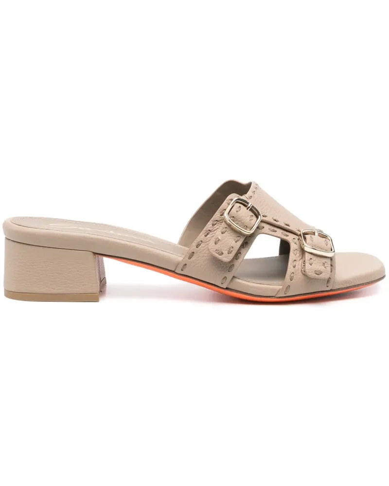 Santoni Sandalen mit Schnallendetail 35mm - Nude Nude