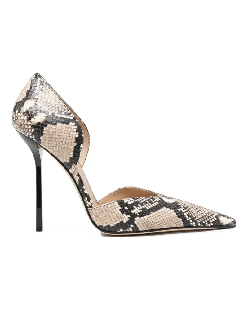 Victoria Beckham Angle D'Orsay Pumps mit Schlangenprint - Nude Nude