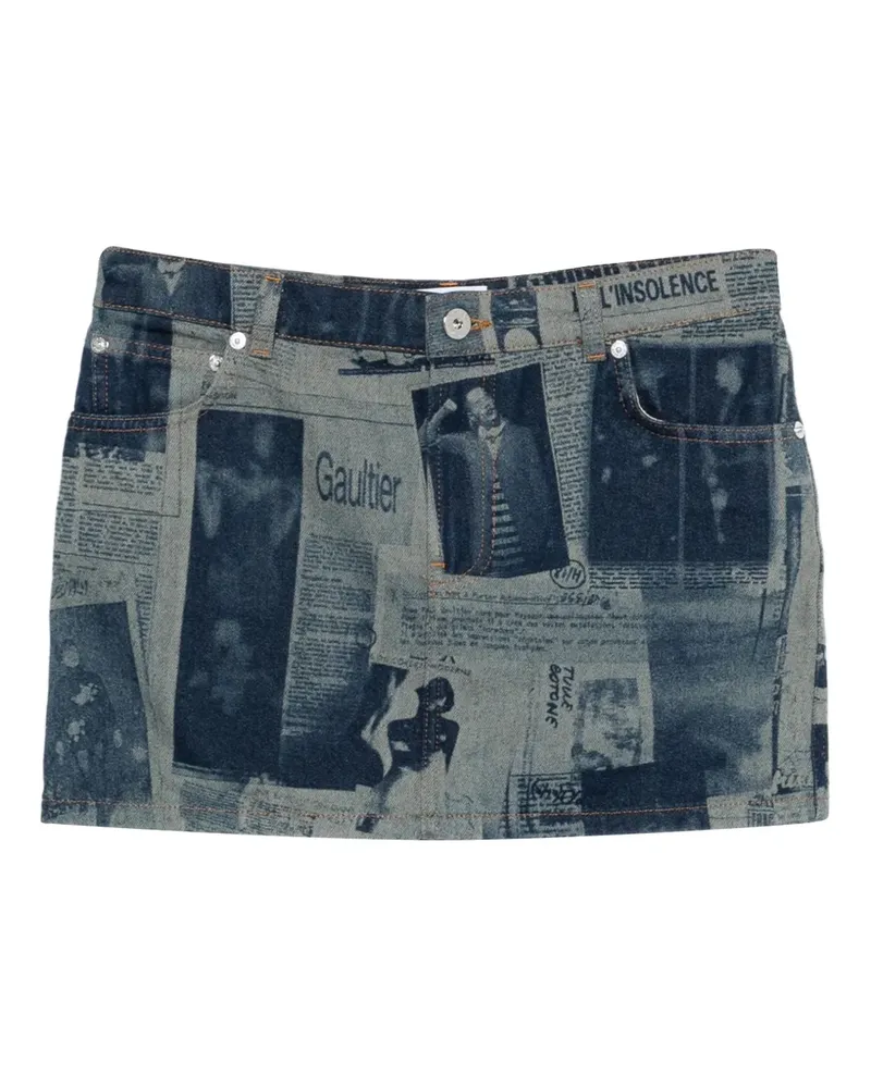 Jean Paul Gaultier belt-loop mini skirt - Blau Blau
