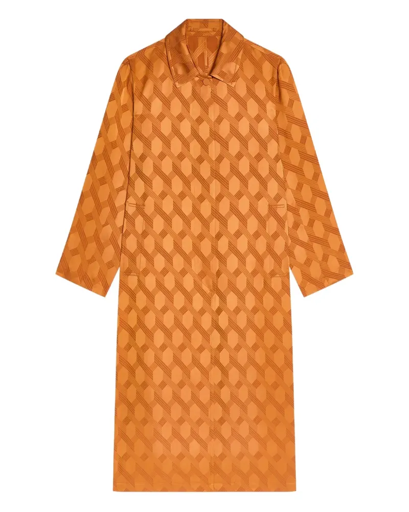 Dries van Noten Mantel mit Jacquardmuster - Orange Orange