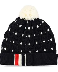 Thom Browne RWB Beanie mit Pompon Blau