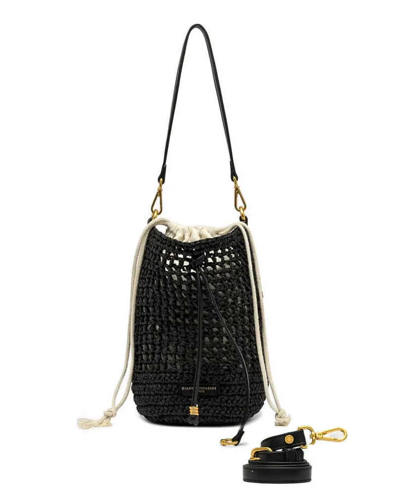 Gianni Chiarini Nefeli Beuteltasche mit Kordelzug - Schwarz Schwarz