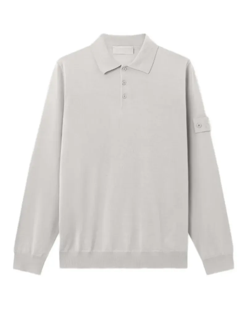 Stone Island Langärmeliges Ghost Poloshirt - Grau Grau