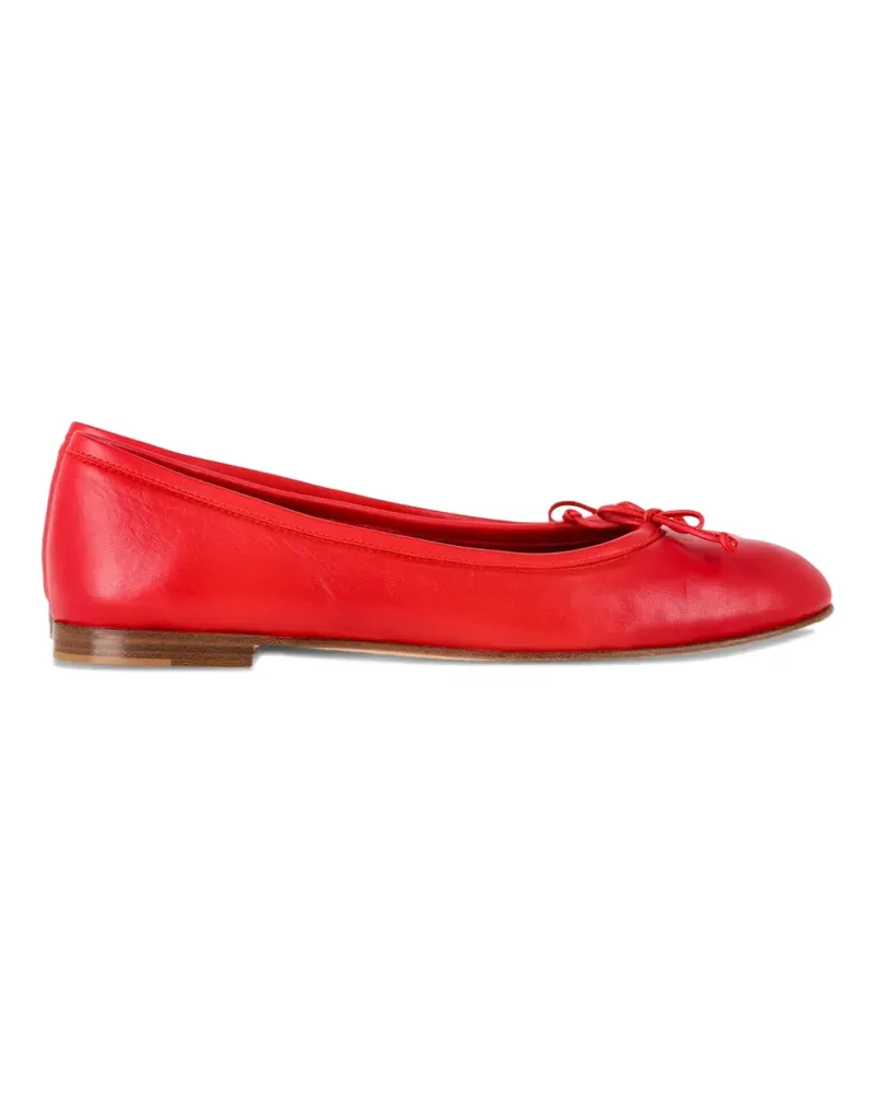 Manolo Blahnik Veralli bow-detail ballet flats - Rot Rot