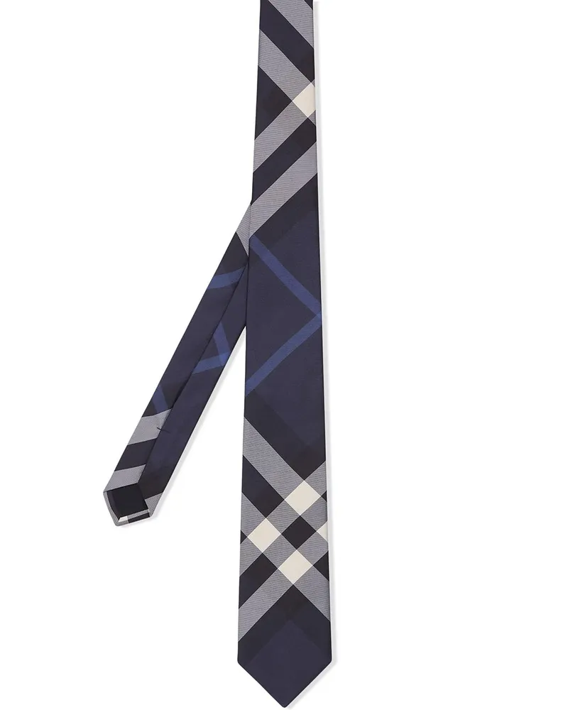 Burberry Karierte Seidenkrawatte - Blau Blau
