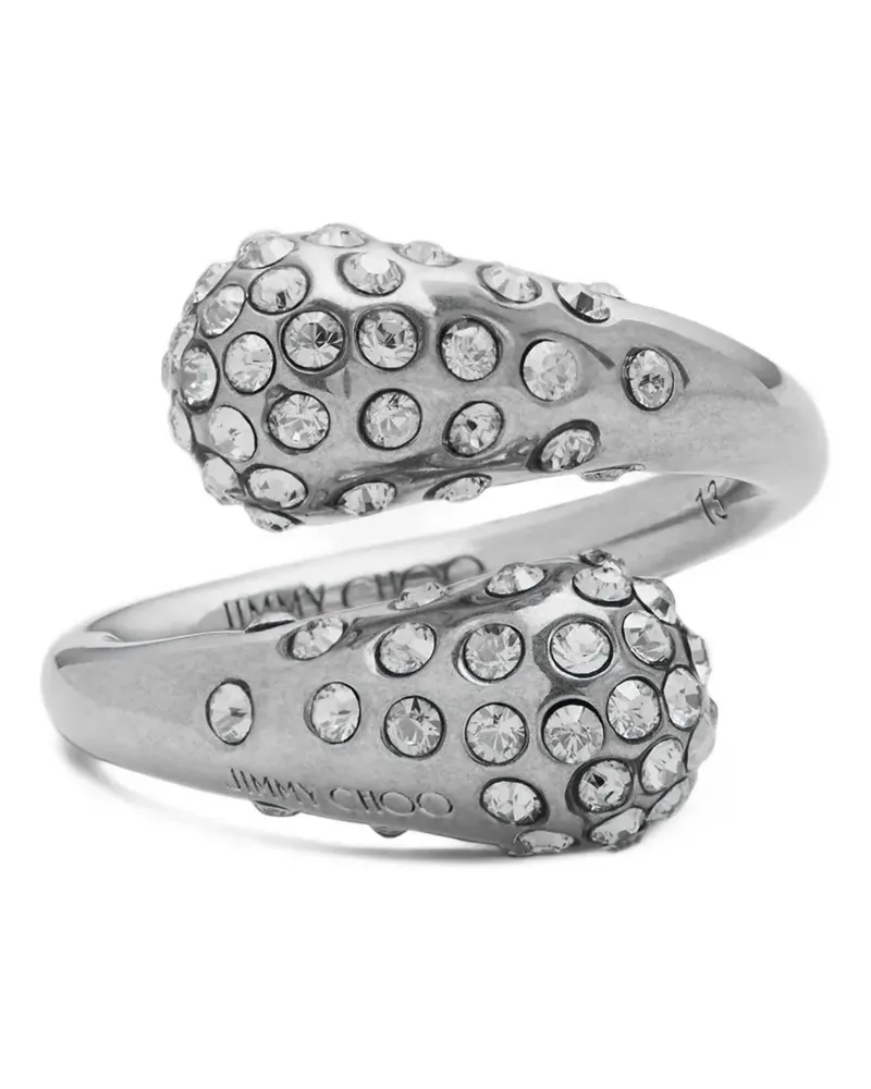 Jimmy Choo Gewickelter Ring mit Kristallen - Silber Silber