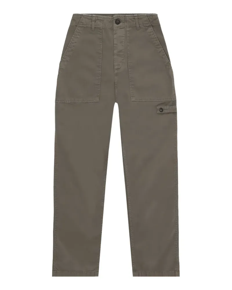 Fortela Jerry button cotton straight trousers - Grau Grau