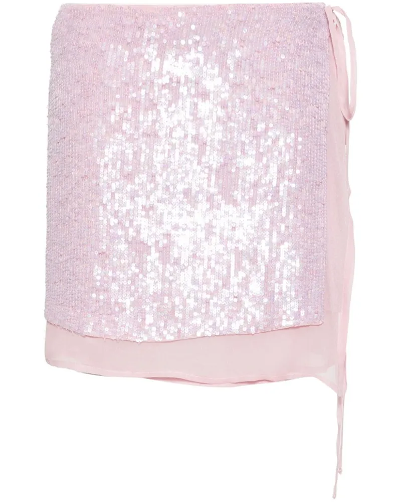 P.A.R.O.S.H. Gabriel Minirock mit Pailletten - Rosa Rosa