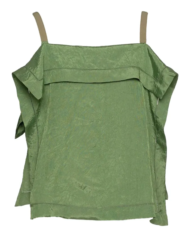 Muller of Yoshiokubo Wrinkles ruffled top - Grün Grün
