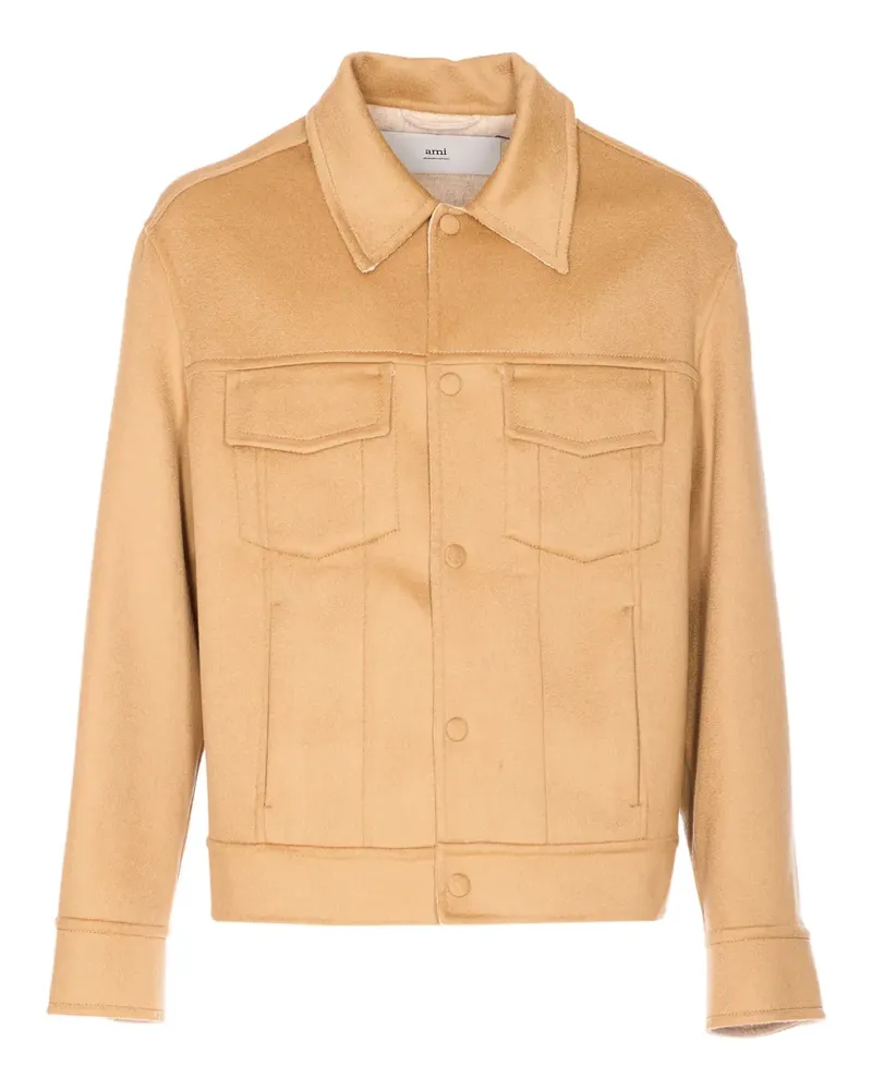 AMI Paris Geknöpfte Jacke - Nude Nude