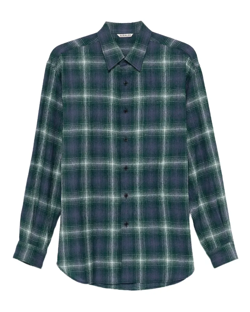 AURALEE Kariertes Airy Hemd - Blau Blau