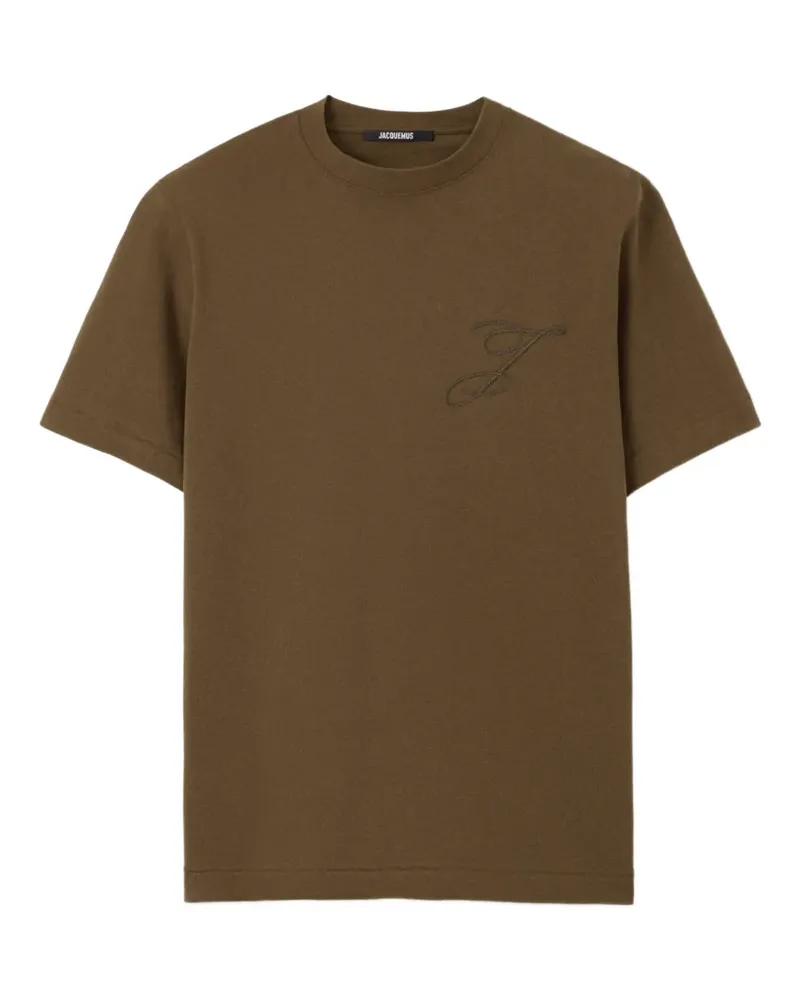 Jacquemus logo-embroidered T-shirt - Grün Grün