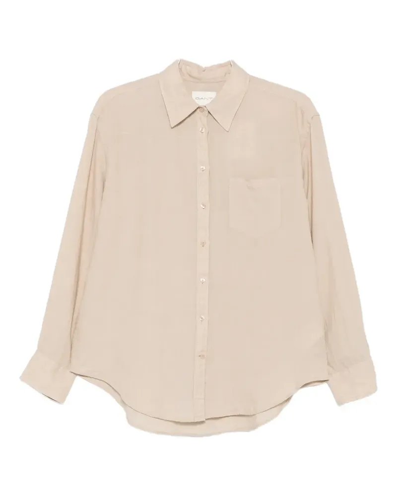 Gant chest-pocket button-up shirt - Nude Nude