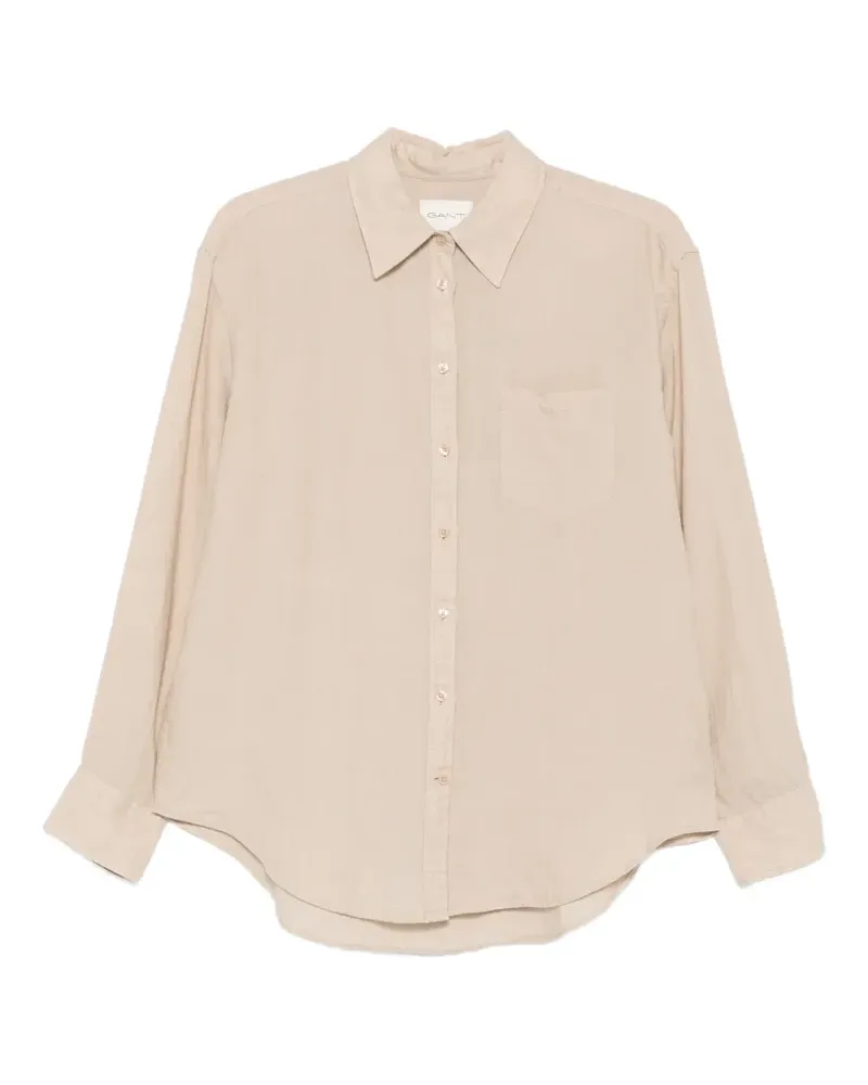 Gant chest-pocket button-up shirt - Nude Nude