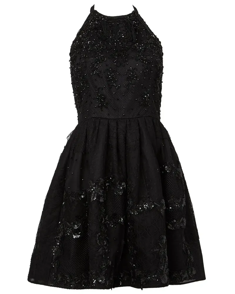 Oscar de la Renta Rückenfreies Kleid mit Verzierungen - Schwarz Schwarz