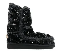 Eskimo Stiefel mit Pailletten - Schwarz