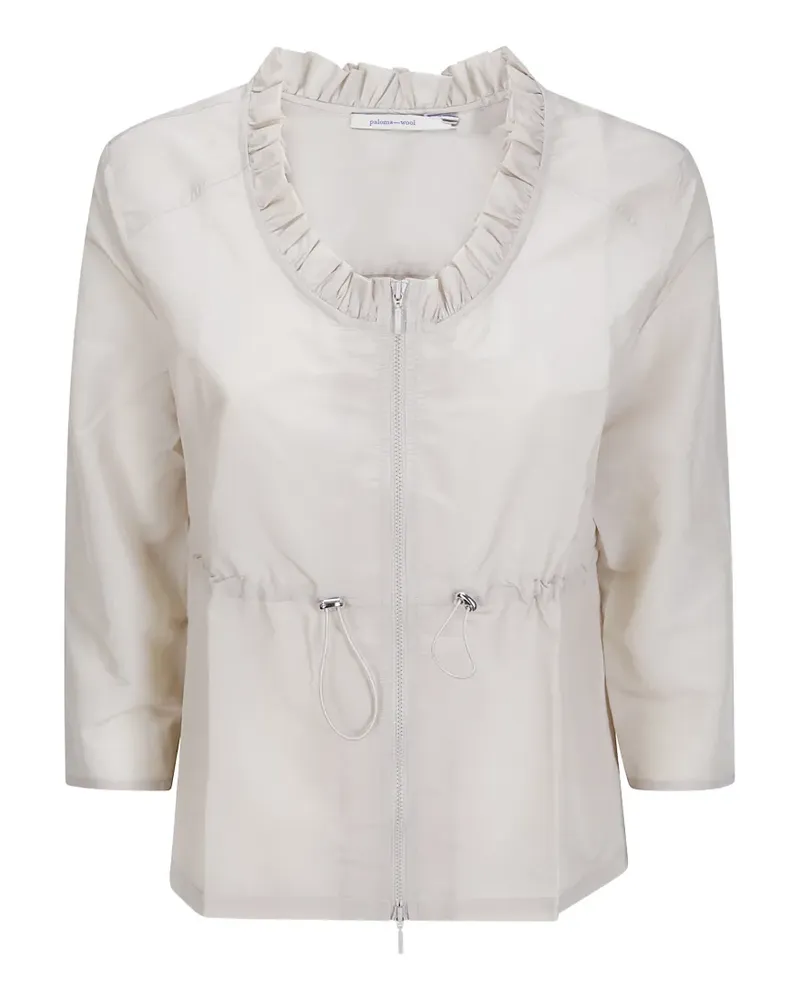 Paloma Wool Raso ruffled drawstring jacket - Nude Nude