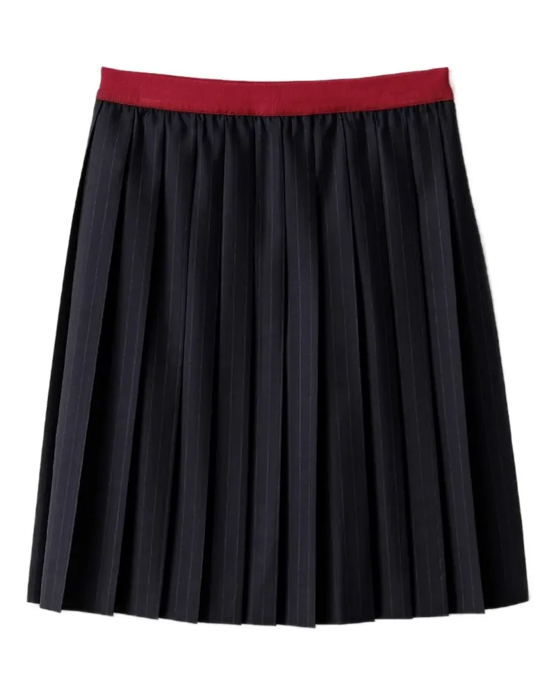 Miu Miu Faltenrock mit Nadelstreifen - Blau Blau