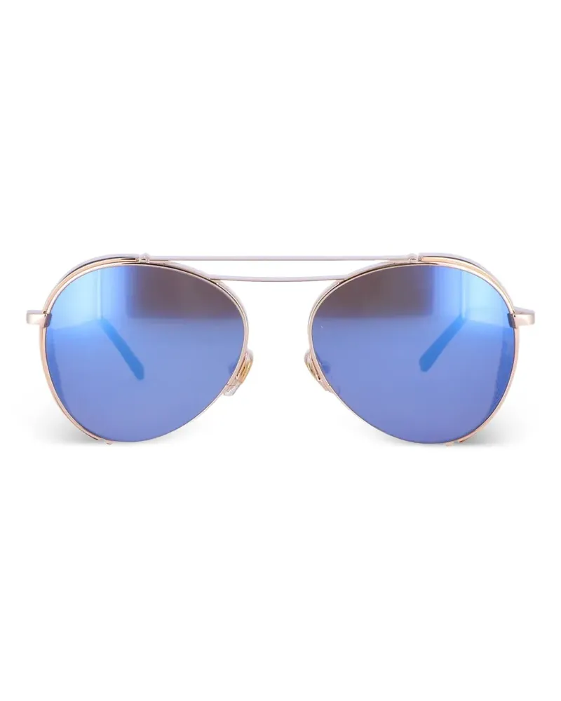 MCM Pilotenbrille mit doppeltem Steg - Gold Gold