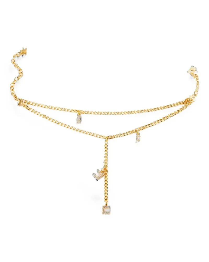 Elisabetta Franchi Fußkette mit Anhängern - Gold Gold