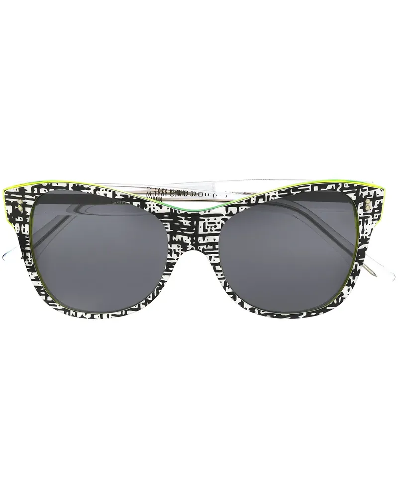 Cutler and Gross Eckige 'M1161' Sonnenbrille - Schwarz Schwarz