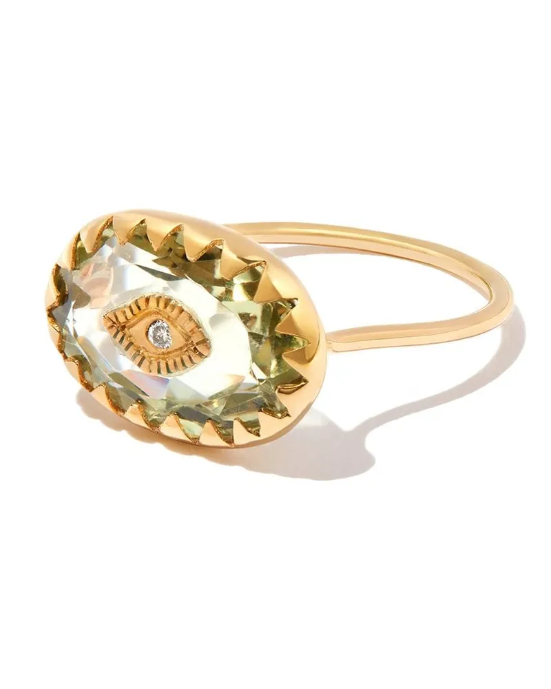 Pascale Monvoisin 9kt Amy Gelbgoldring mit Diamanten Gold