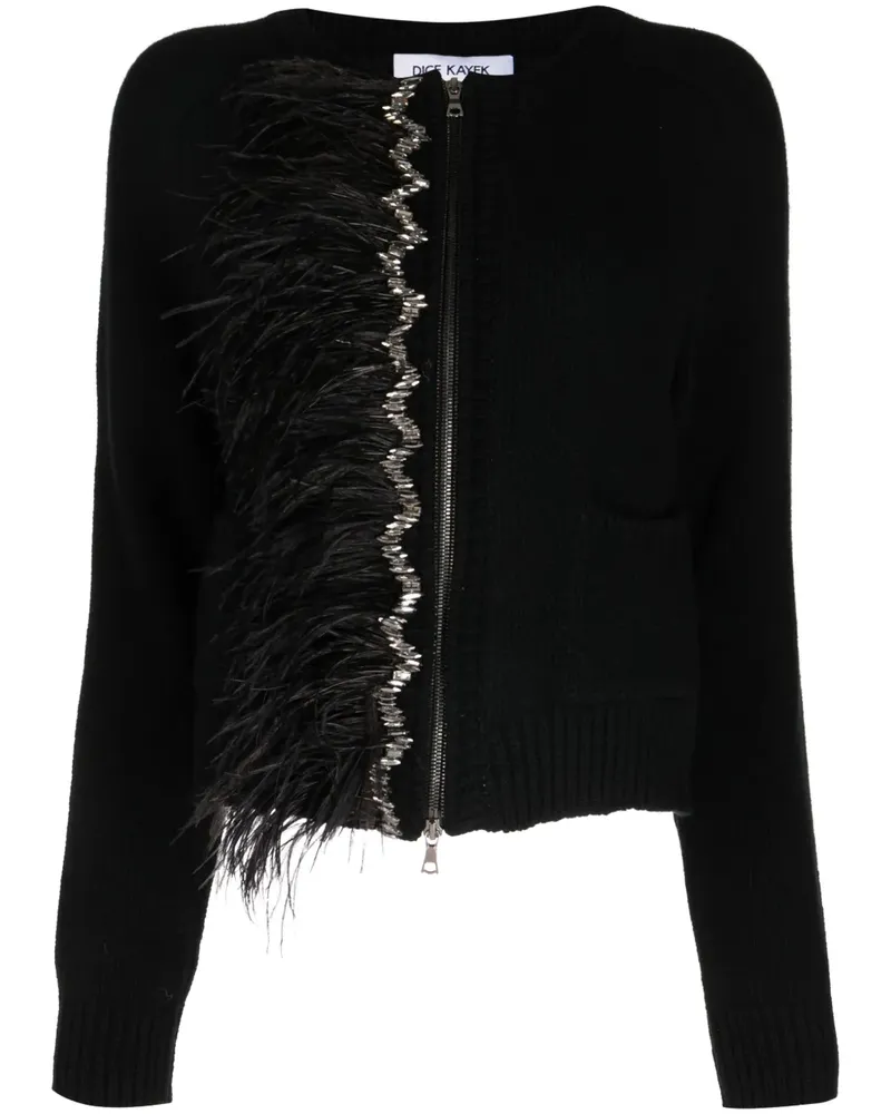 Dice Kayek Cardigan mit Kristallen - Schwarz Schwarz