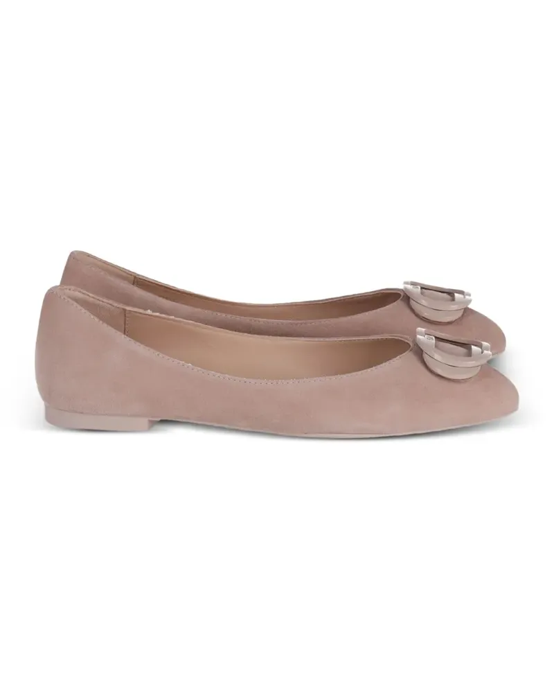 Stuart Weitzman ballet buckle ballet flat - Nude Nude