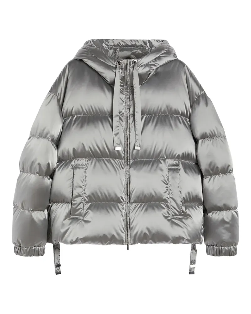 Max Mara Jacke mit Kapuze - Grau Grau