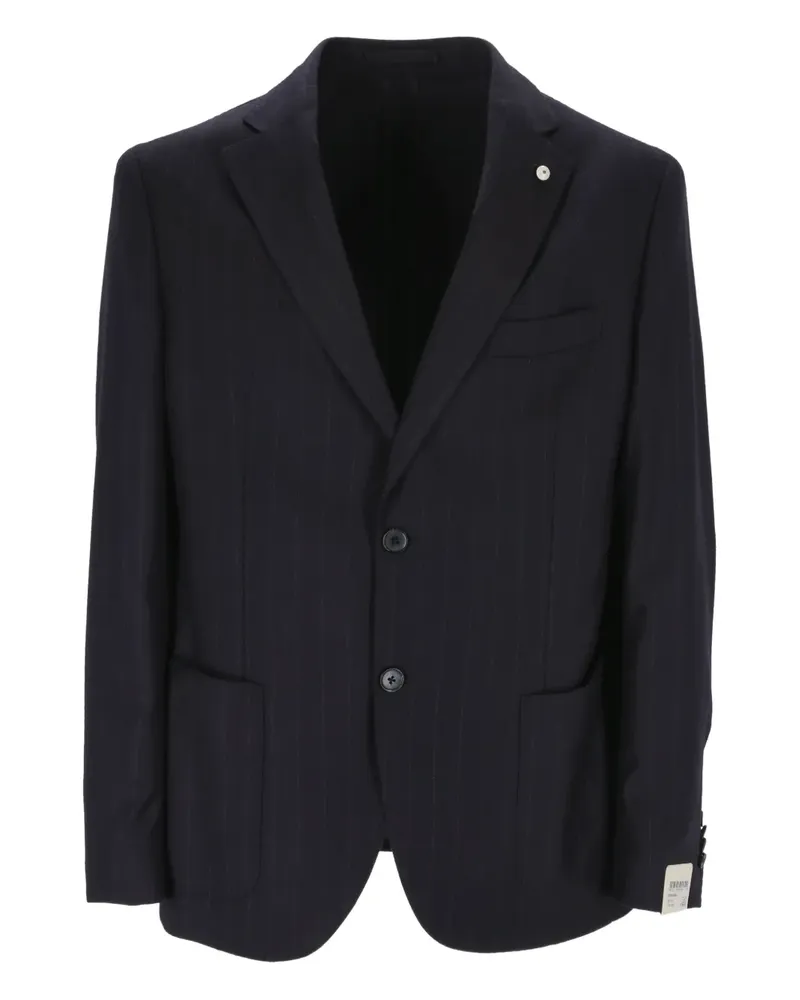 Luigi Bianchi Mantova pinstripe blazer - Blau Blau