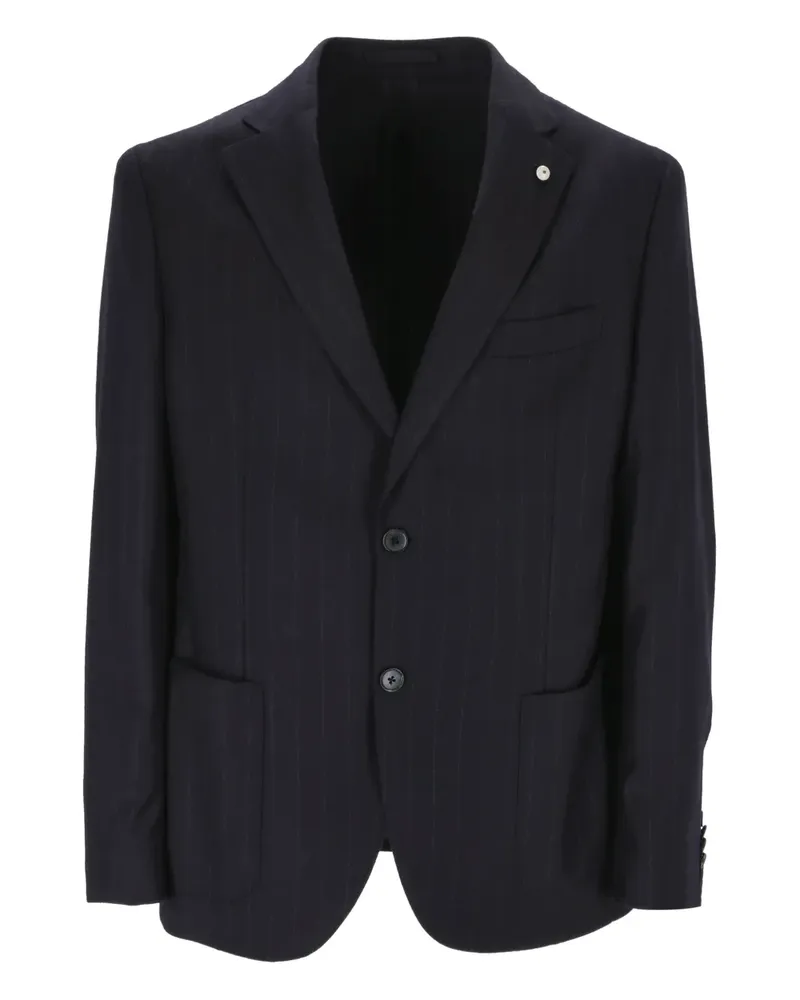 Luigi Bianchi Mantova pinstripe blazer - Blau Blau