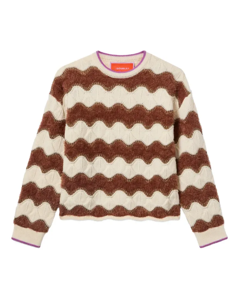 La DoubleJ Hang Ten Pullover mit Wellenmuster - Nude Nude