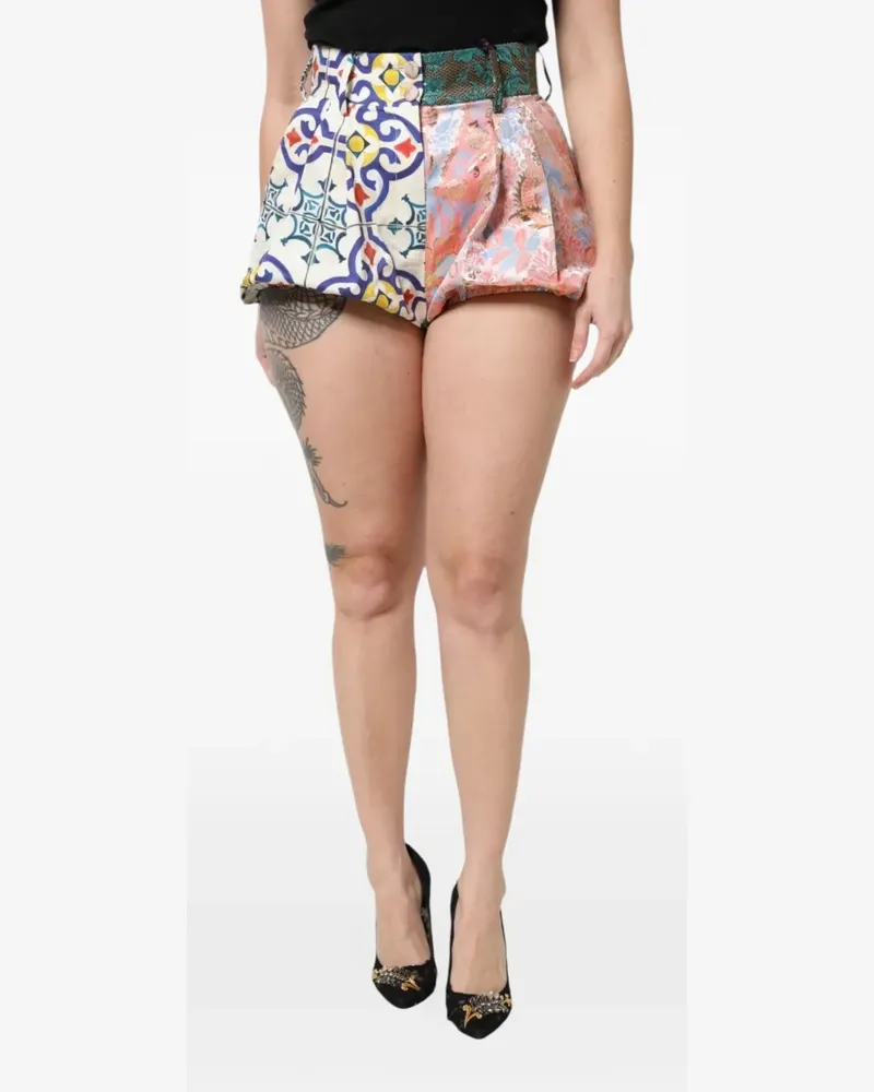 Dolce & Gabbana patchwork jacquard shorts - Nude Nude