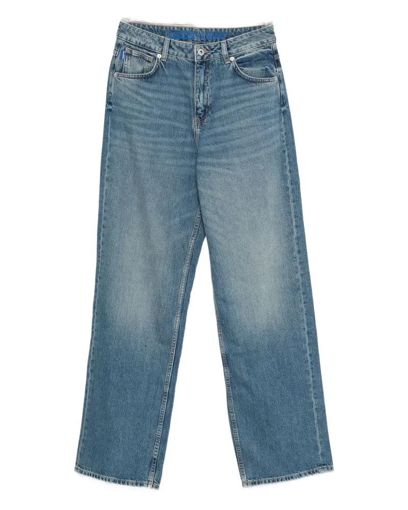 HUGO BOSS logo-patch jeans - Blau Blau
