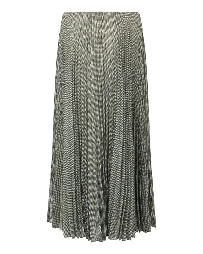 Vince houndstooth-print pleated midi skirt - Grau Grau
