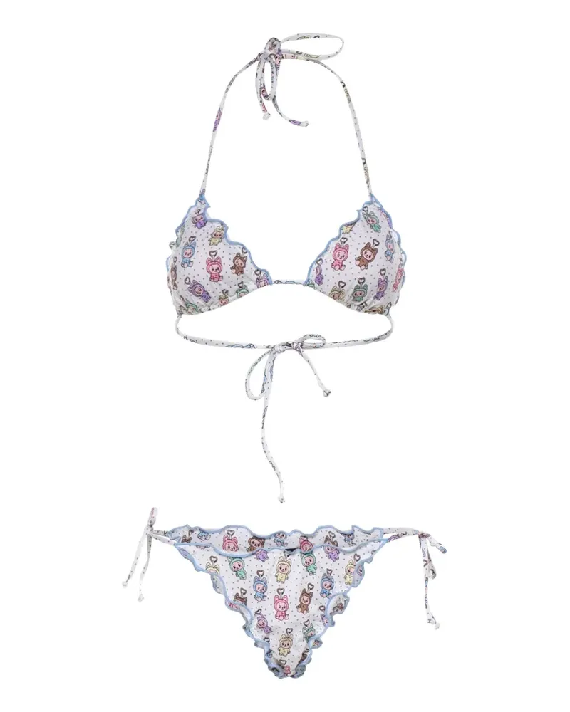 MC2 Saint Barth ruffled-trims bikini - Weiß Weiß