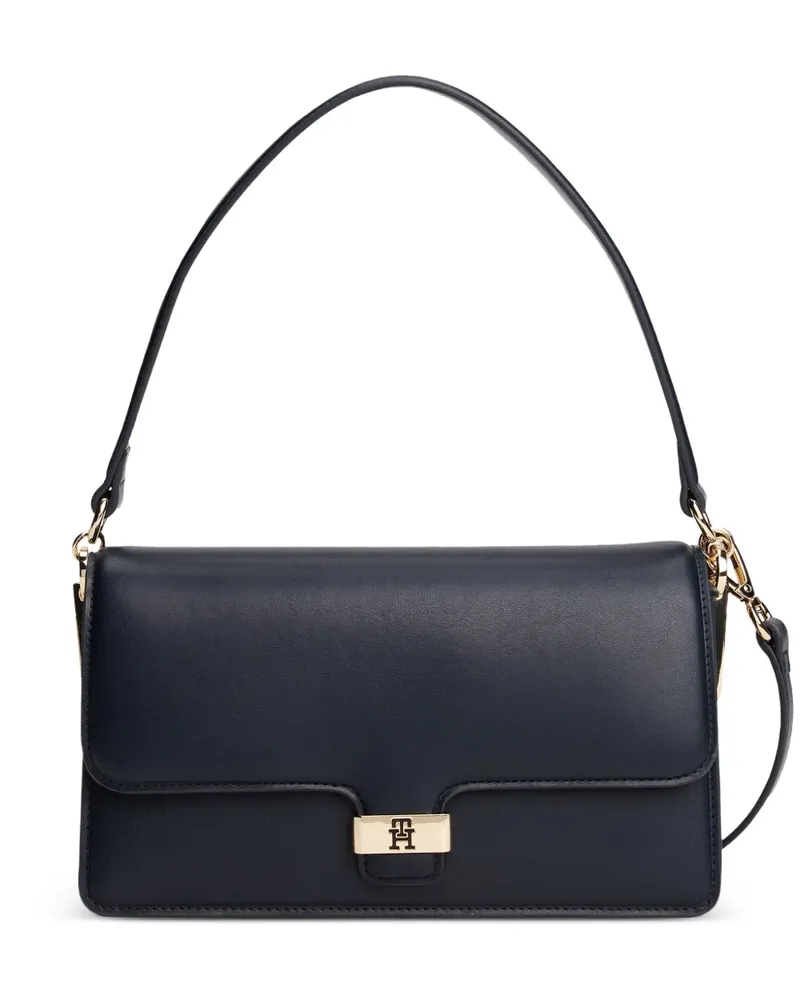 Tommy Hilfiger logo-plaque shoulder bag - Blau Blau