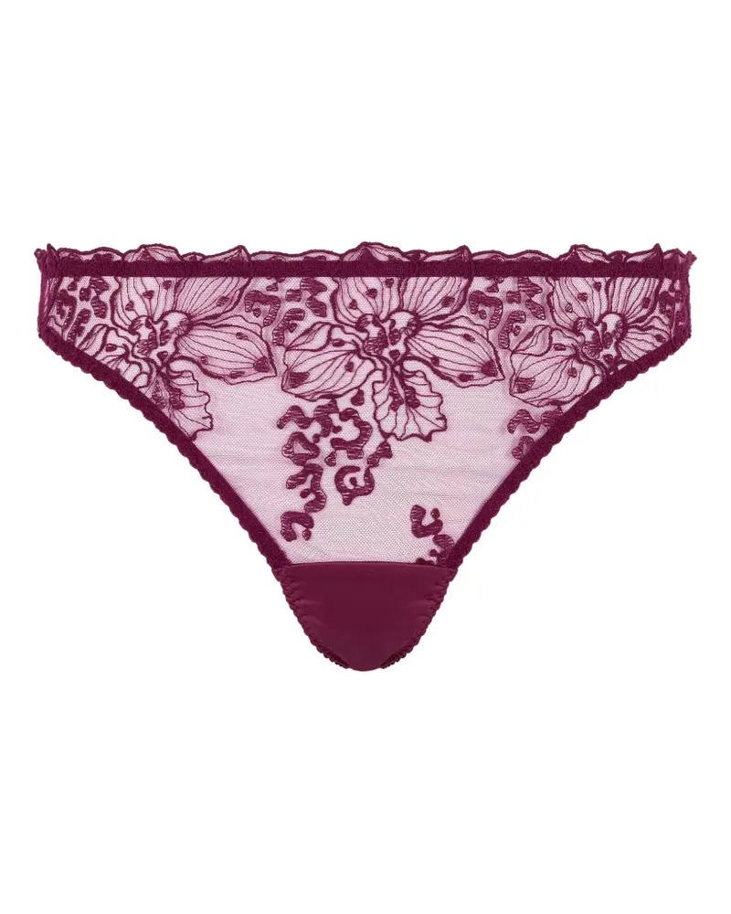 Fleur Of England Viola Slip mit Blumenstickerei - Violett Violett